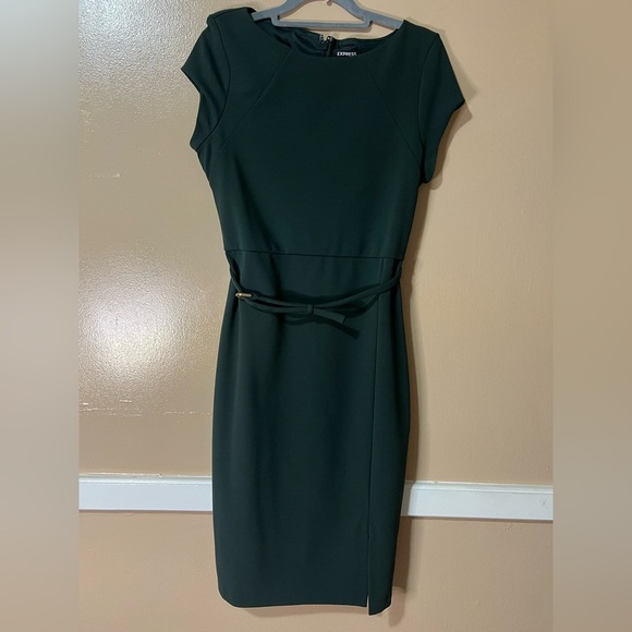 Express Dark Green Midi Dress - Picture 1 of 4